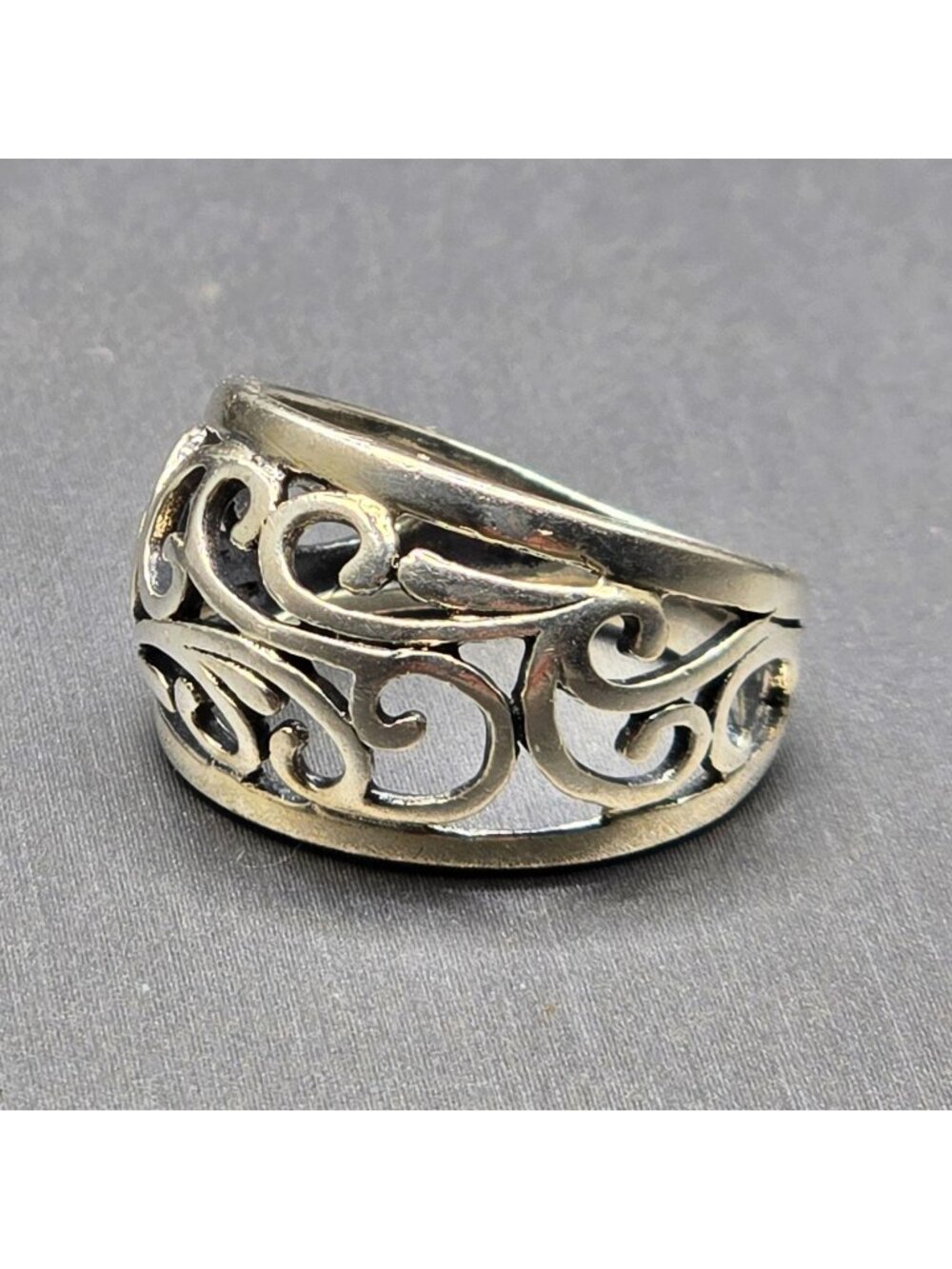 Sterling Silver Filigree Dome Ring Size 5 Premier Designs Open Scroll 925 Band